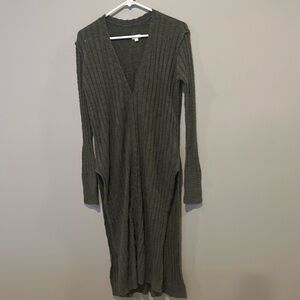 Anthropologie Pilcro Gauzy Duster Cardigan  Sweater in Moss Green M